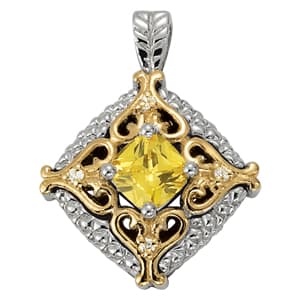 Pendants Color Cushion (0.04 ct. tw.) — White Gold