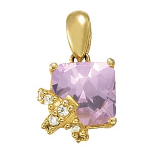 Pendants Color Cushion (0.07 ct. tw.) — White Gold