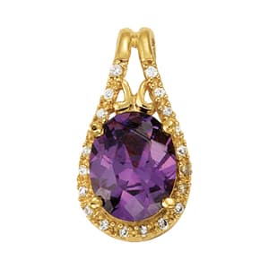 Pendants Color Oval (0.1 ct. tw.) — White Gold