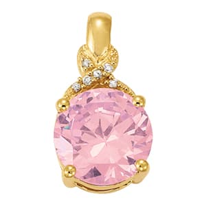 Pendants Color Round (0.03 ct. tw.) — White Gold
