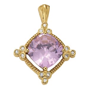 Cushion Color Pendant (0.09 ct. tw.) — White Gold