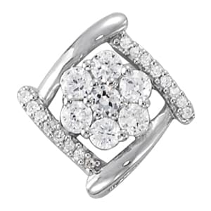 Pendants Love Knot — 1/2 CT (1/2 ct. tw.) — White Gold