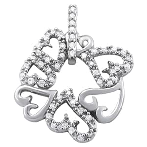 Pendants Fashion (1/4 ct. tw.) — White Gold