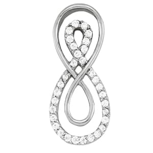 Infinity Fashion Pendant (1/4 ct. tw.) — White Gold