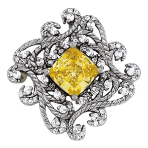 Pendants Color Cushion (1/2 ct. tw.) — White Gold