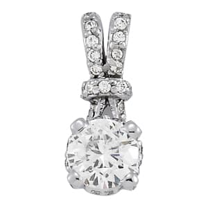 Pendants Solitaires (3/8 ct. tw.) — White Gold