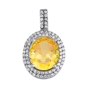 Pendants Color Oval (0.77 ct. tw.) — White Gold