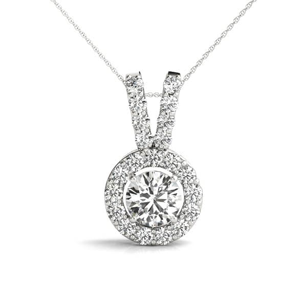 Round Halo Color Pendant (5/8 ct. tw.) — View 1
