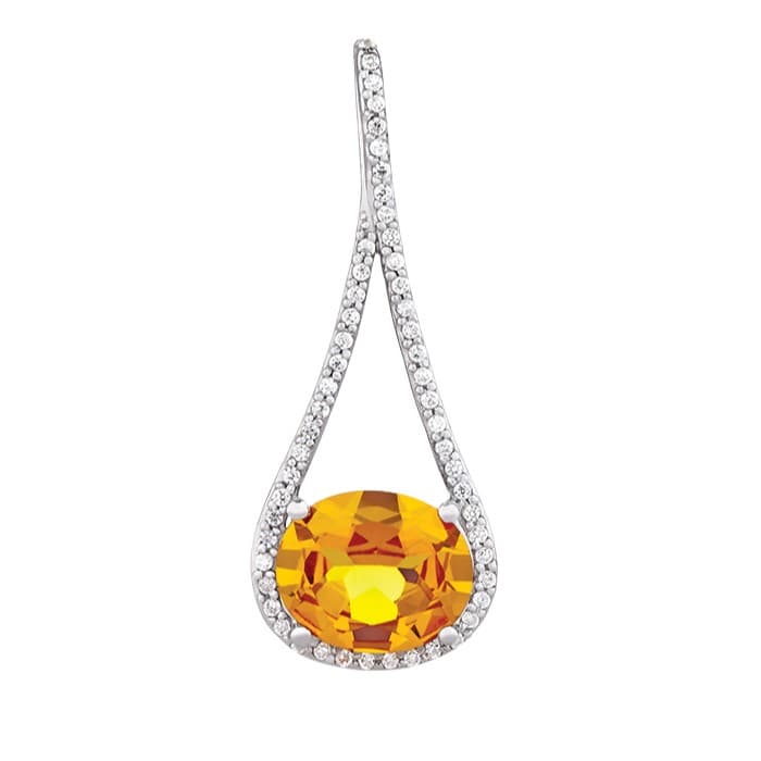 Oval Color Pendant (1/3 ct. tw.) — View 1