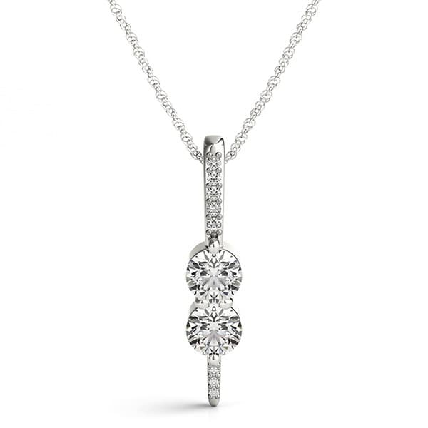 Two Stone Pendant — 5/8 CT (0.04 ct. tw.) — View 1