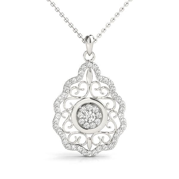 Vintage Style Cluster Pendants (1/4 ct. tw.) — View 1