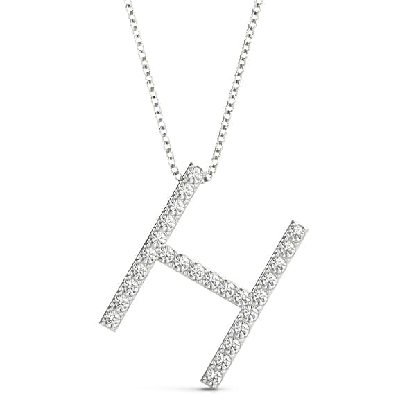 Initial Letter Q Pendants — H (0.16 ct. tw.) — View 1