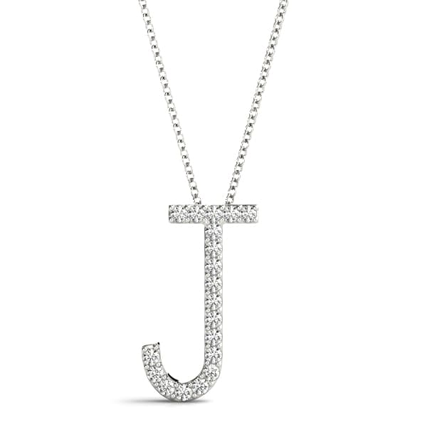 Initial Letter Q Pendants — J (1/8 ct. tw.) — View 1