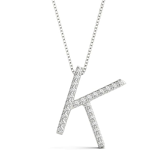 Initial Letter Q Pendants — K (0.15 ct. tw.) — View 1