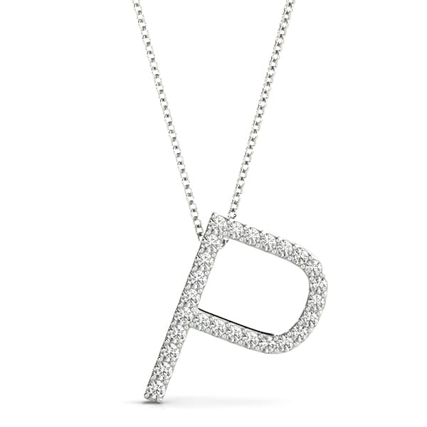 Initial Letter Q Pendants — P (0.16 ct. tw.) — View 1