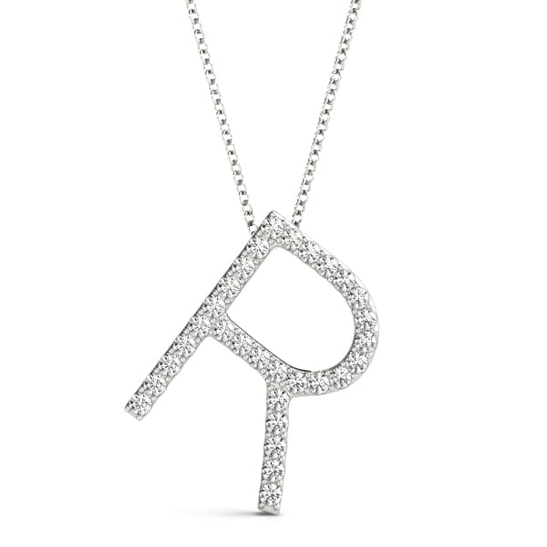Initial Letter Q Pendants — R (0.18 ct. tw.) — View 1