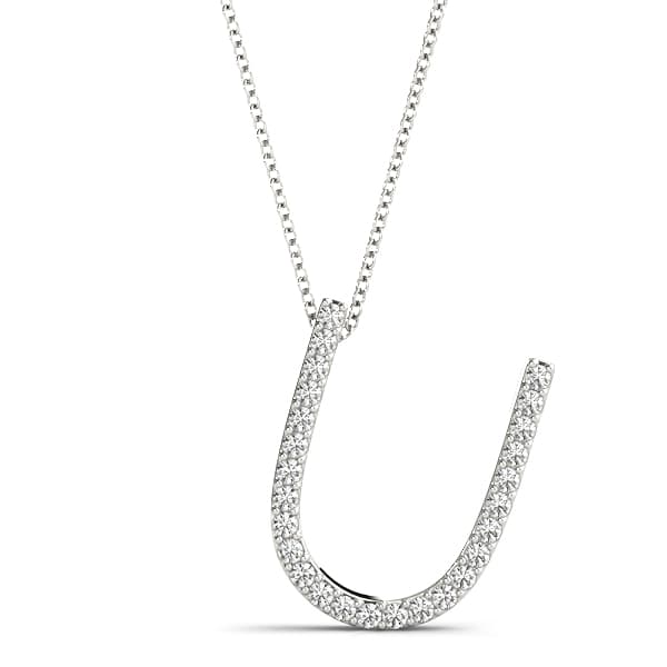 Initial Letter Q Pendants — U (0.16 ct. tw.) — View 1