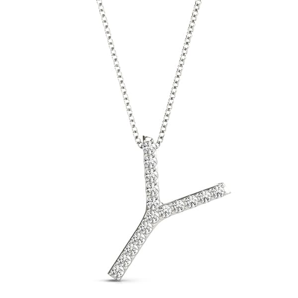 Initial Letter Q Pendants — Y (0.1 ct. tw.) — View 1