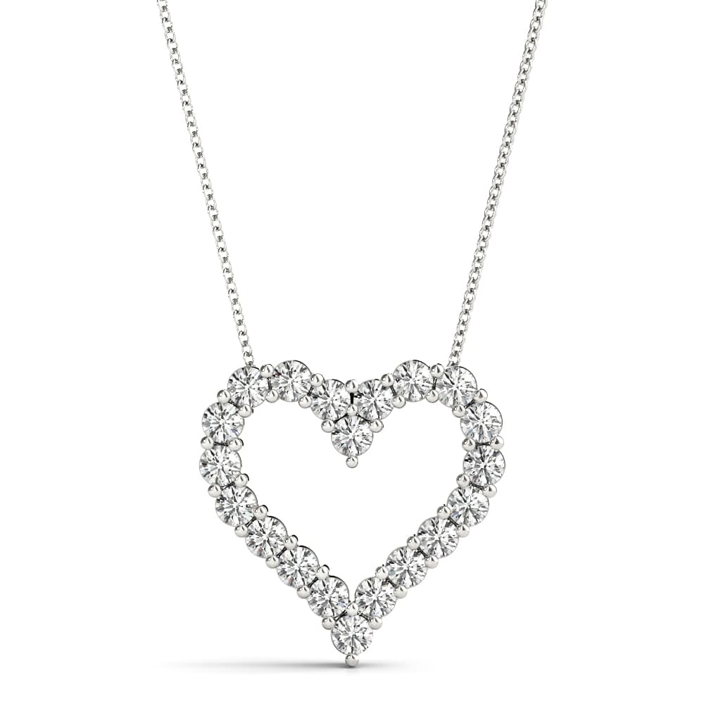 Heart Shaped Diamond Pendant — .12 CT (2.4 ct. tw.) — View 1