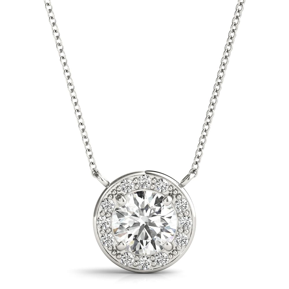 Round Halo Pendant — 1/2 CT (0.07 ct. tw.) — View 1