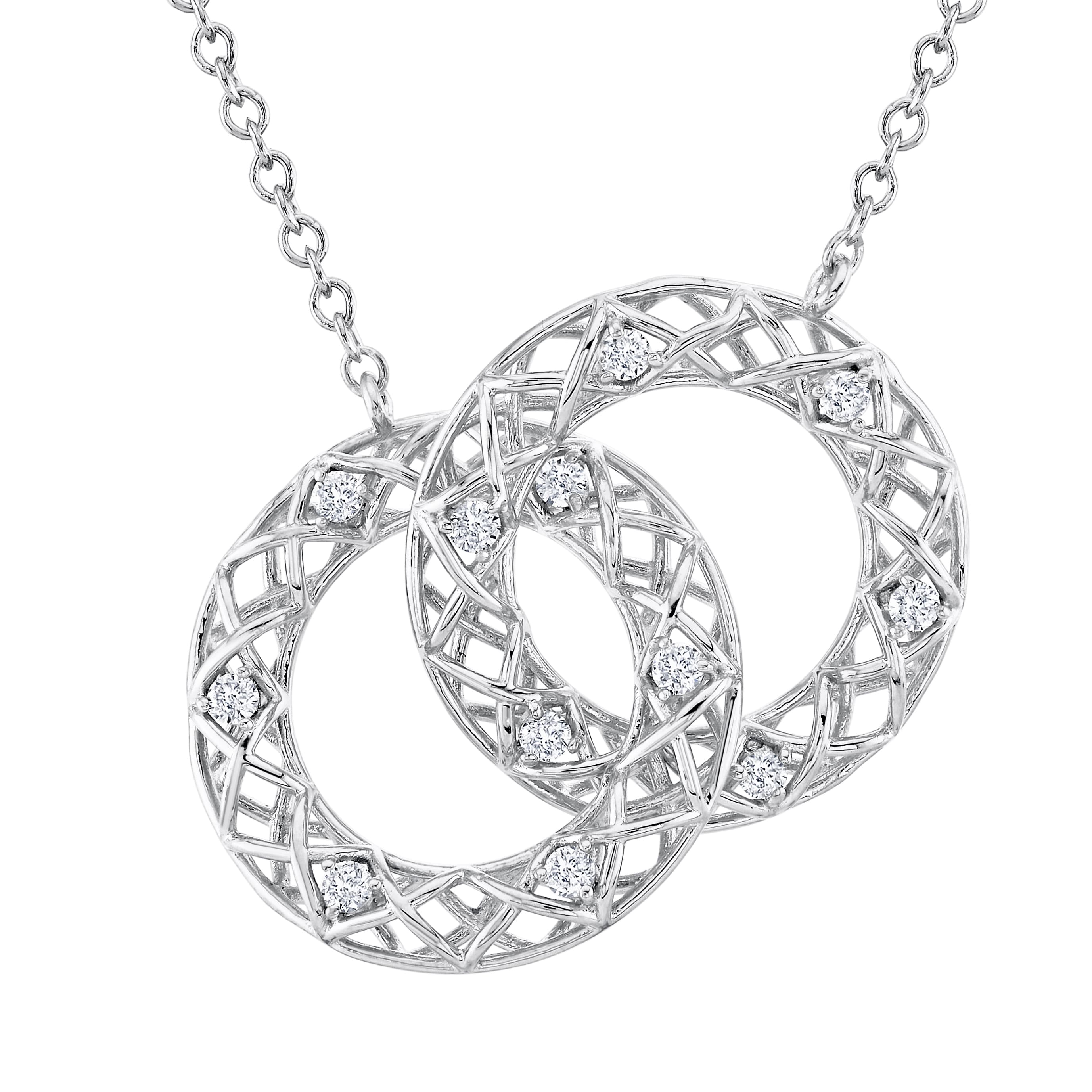 Interlocking Circle Pendant (1/8 ct. tw.) — View 1
