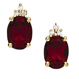 Oval Drop Color Earrings (0.06 ct. tw.) — White Gold