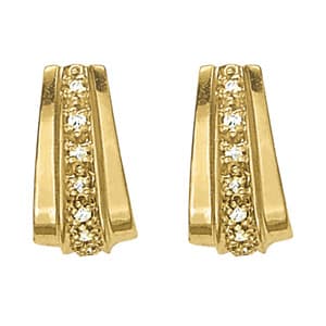 Earrings Hoop Earrings J-hoops (1/8 ct. tw.) — View 1