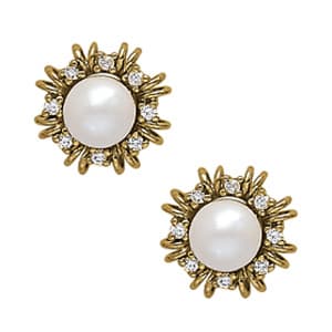 Earrings Color Pearl (1/8 ct. tw.) — White Gold