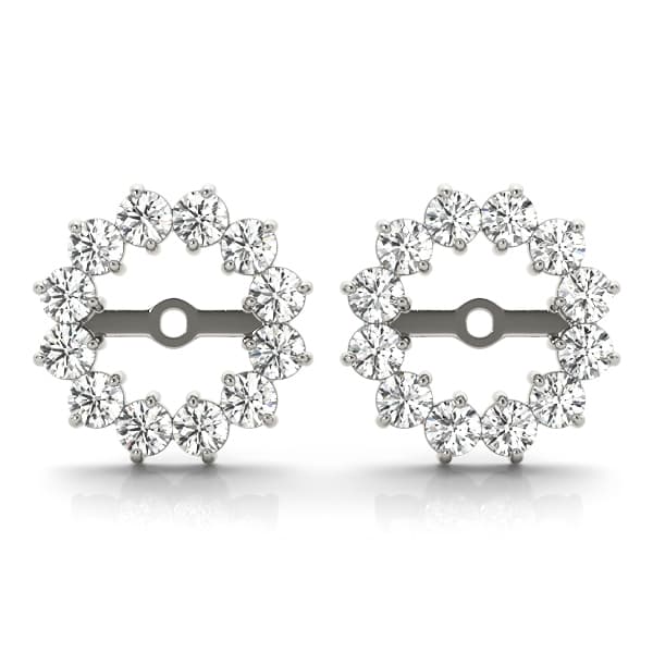 Round Halo Earring Jackets (5.1 mm) (0.6 ct. tw.) — View 1