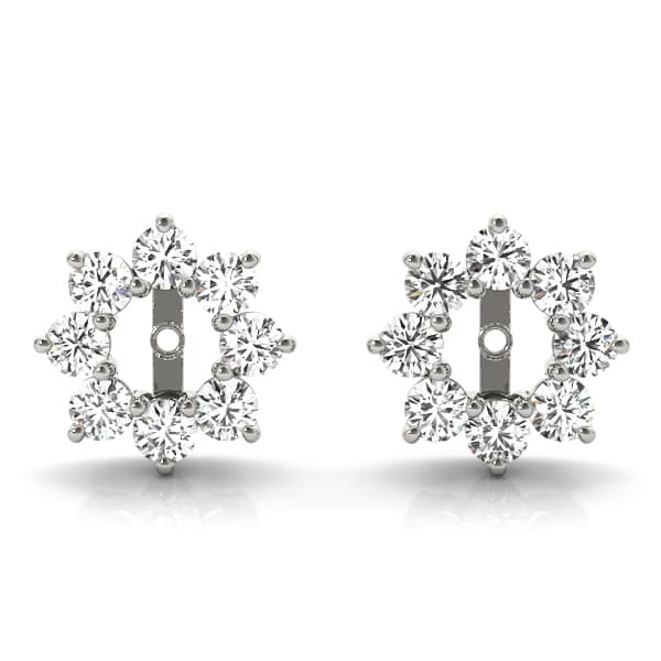 Halo Earring Jackets (5.2 mm) (0.48 ct. tw.) — White Gold