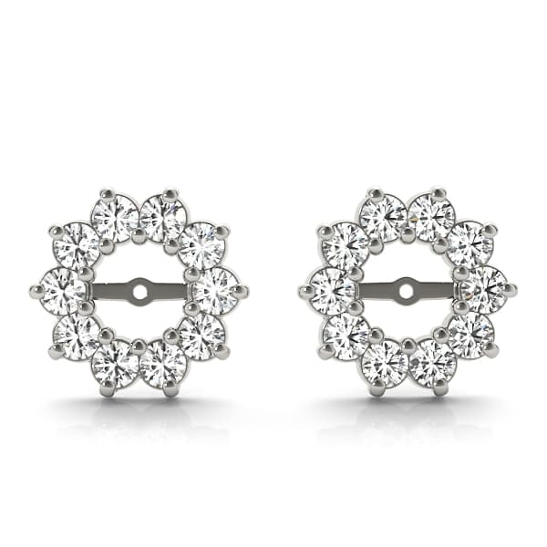 Round Halo Earring Jackets (6.2 mm) (0.6 ct. tw.) — View 1