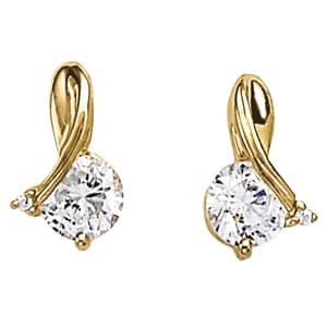 Fashion Earring Studs — LEFT (0.03 ct. tw.) — White Gold