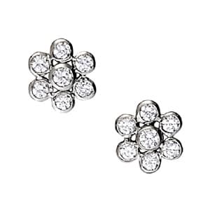 Earrings Cluster (3/4 ct. tw.) — White Gold