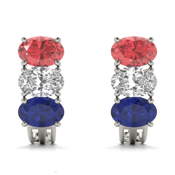 Earrings Color Oval — 3.5X3 MM — View 1