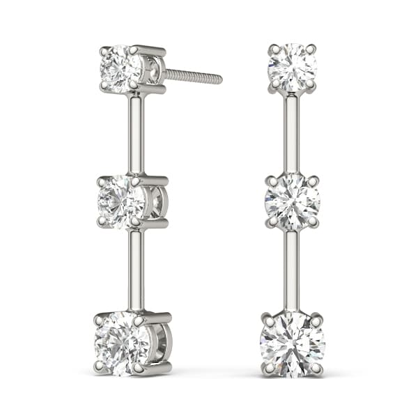 3-Stone Drop Earrings (2 ct. tw.) — View 1