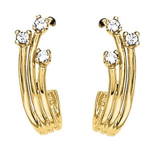 Random Diamonds Ear-l — LEFT (0.08 ct. tw.) — View 1