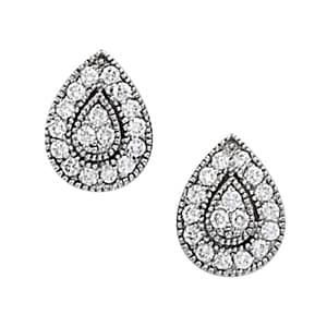 Earrings Cluster (1/4 ct. tw.) — White Gold