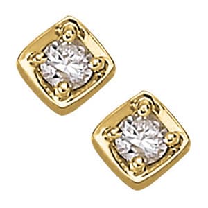 Earrings Single Stone (40437 ct. tw.) — White Gold
