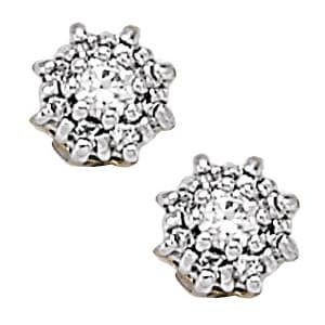 Earrings Cluster (0.08 ct. tw.) — White Gold