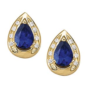Earrings Color Pear (0.04 ct. tw.) — White Gold