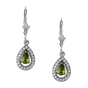 Pear Shape Color Earrings (0.2 ct. tw.) — White Gold