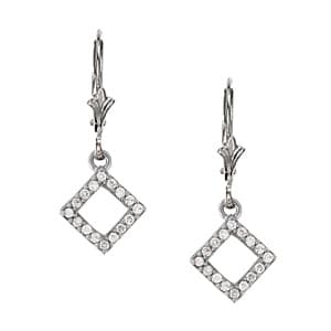 Earrings Fashion (1/8 ct. tw.) — White Gold