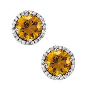 Earrings Color Round (1/4 ct. tw.) — White Gold