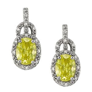 Oval Color Earrings (0.09 ct. tw.) — White Gold