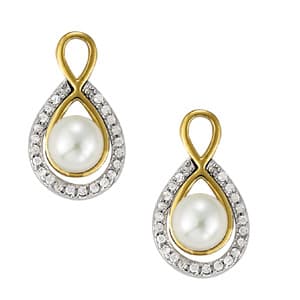 Earrings Color Pearl (1/8 ct. tw.) — White Gold