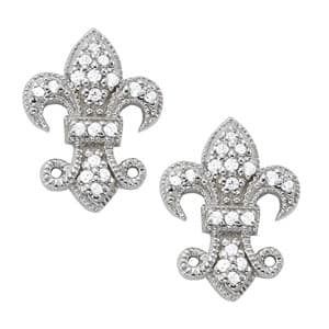 Earrings Fashion (1/8 ct. tw.) — White Gold