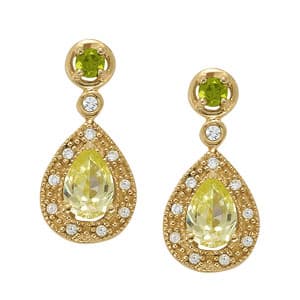 Earrings Color Pear (0.17 ct. tw.) — White Gold