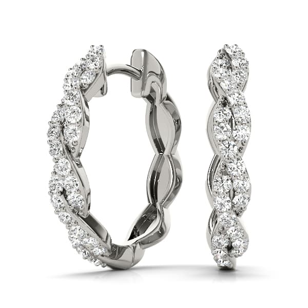 Earrings Hoop Earrings Standard Hoop — 1 CT TW Per Pair (1 ct. tw.) — View 1