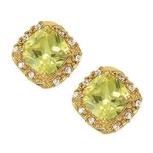EARRINGS COLOR SQUARE & CUSHION (0.05 ct. tw.) — White Gold
