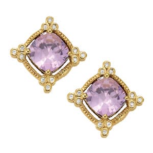 EARRINGS COLOR SQUARE &amp; CUSHION (0.09 ct. tw.) — White Gold